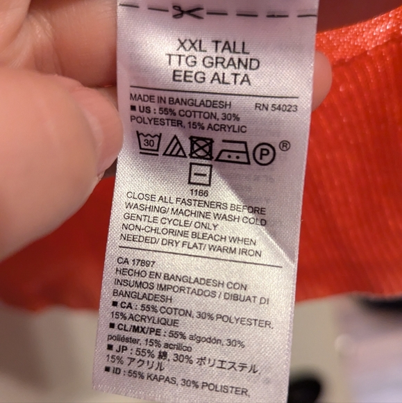 Old Navy Coral Orange Cardigan size XXL Tall - Picture 7 of 7